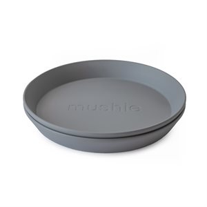 Mushie Dinner Plate - Round - Smoke
